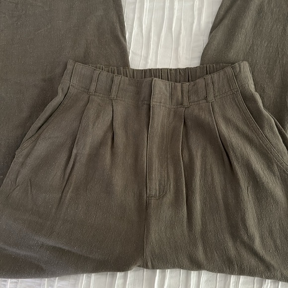 green/grey linen pants - Picture 2 of 4